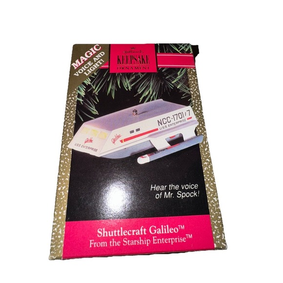 Hallmark Other - Hallmark 1992 Star Trek Shuttlecraft Galileo Ornament Spock Voice Light QLX733-1